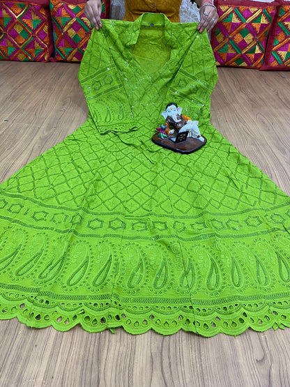 Chikankari Anarkali kurta