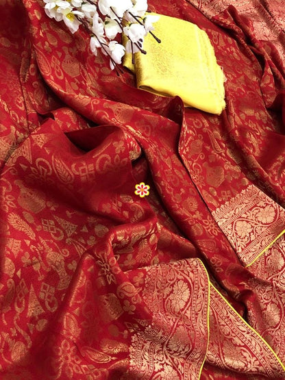 Kiasha banarsi gorgette saree