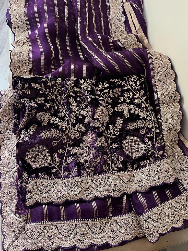 Vanisha organza striped saree