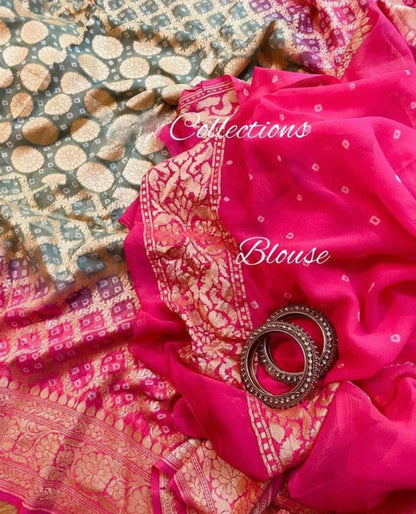 Alia inspired Bandhani saree