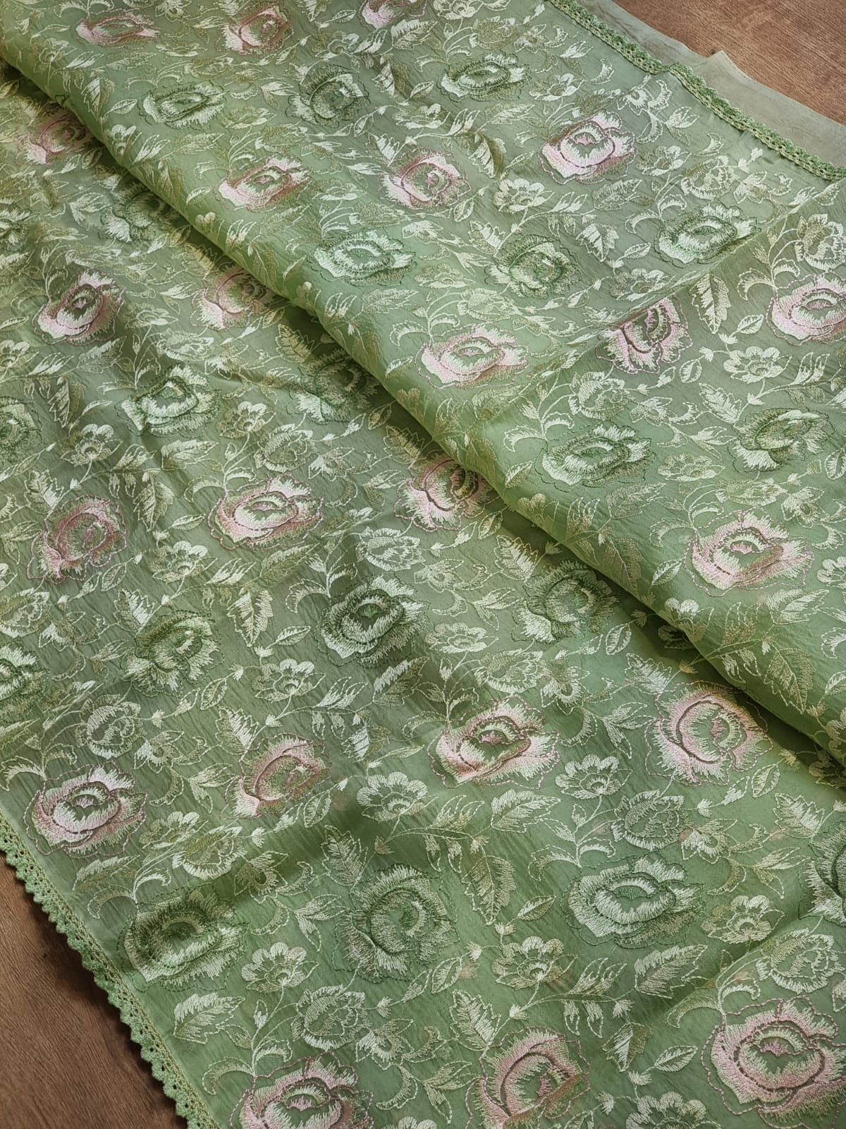 Leisha organza silk embroidery saree