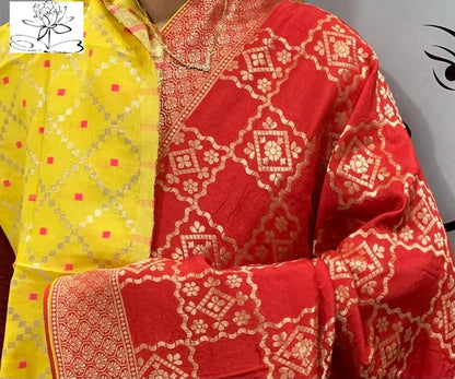 Dolika banarsi moonga saree