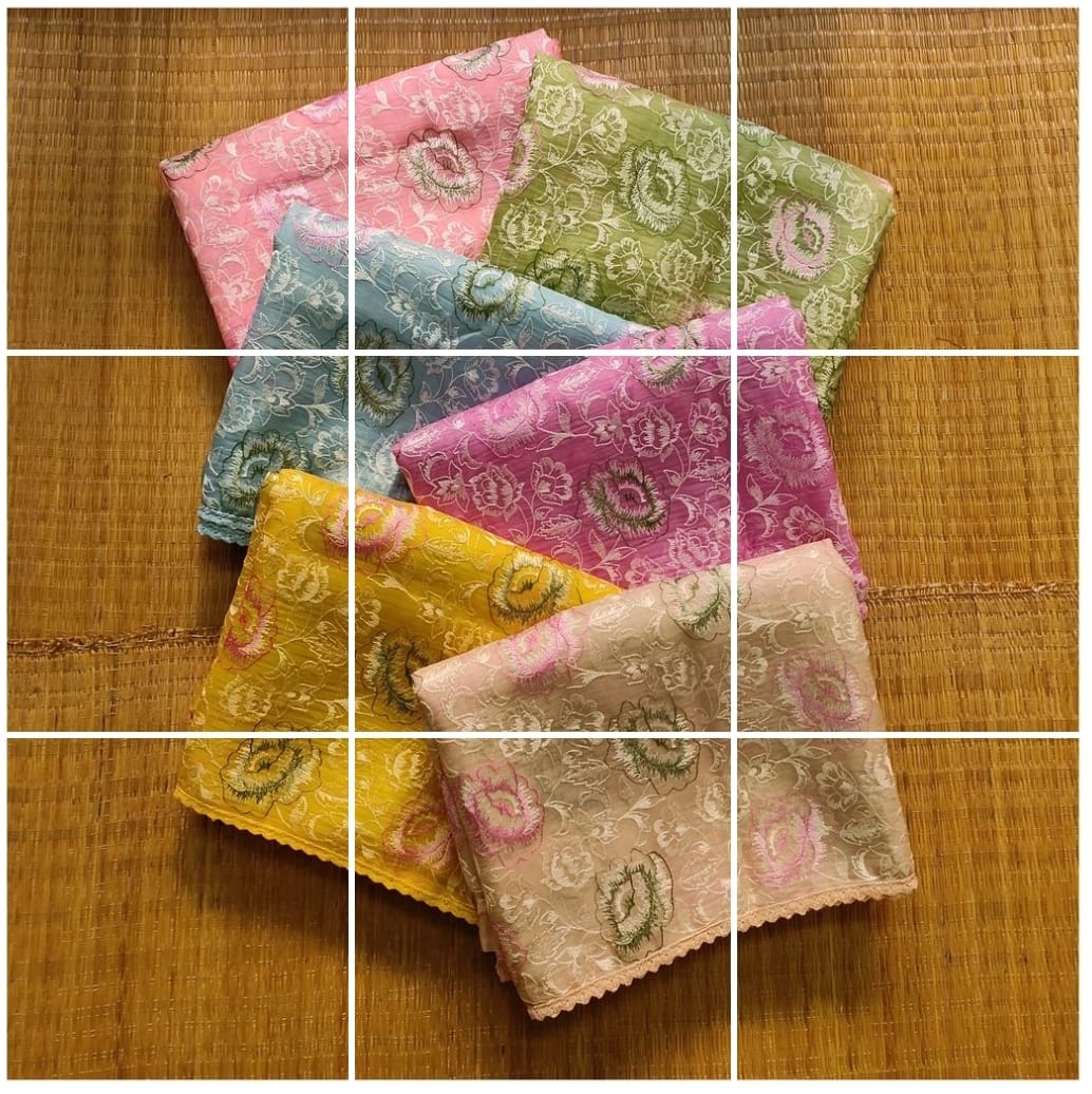 Leisha organza silk embroidery saree