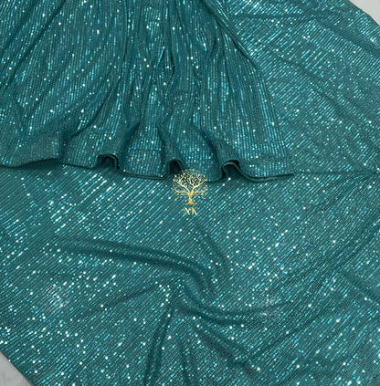 Elegant styled sequins saree