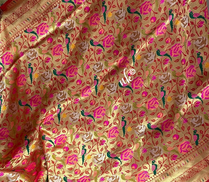 Paithani inspired banarsi Meenakari saree