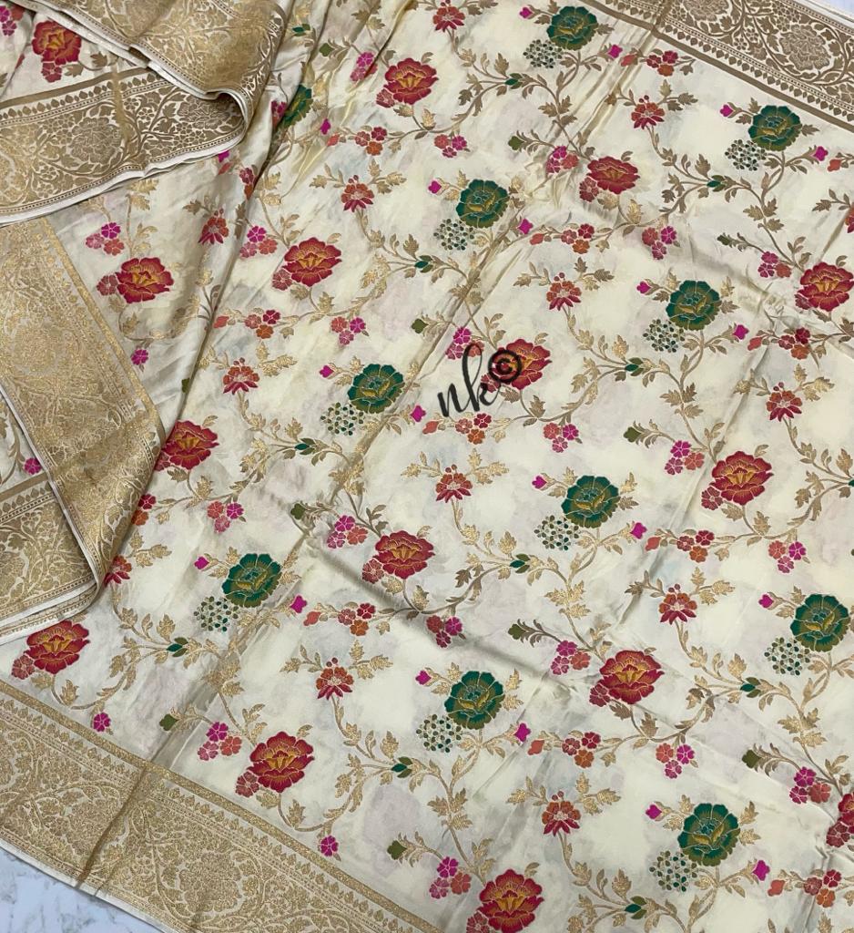 Silky Banarasi Meenakari saree
