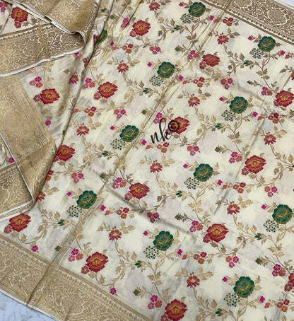 Silky Banarasi Meenakari saree