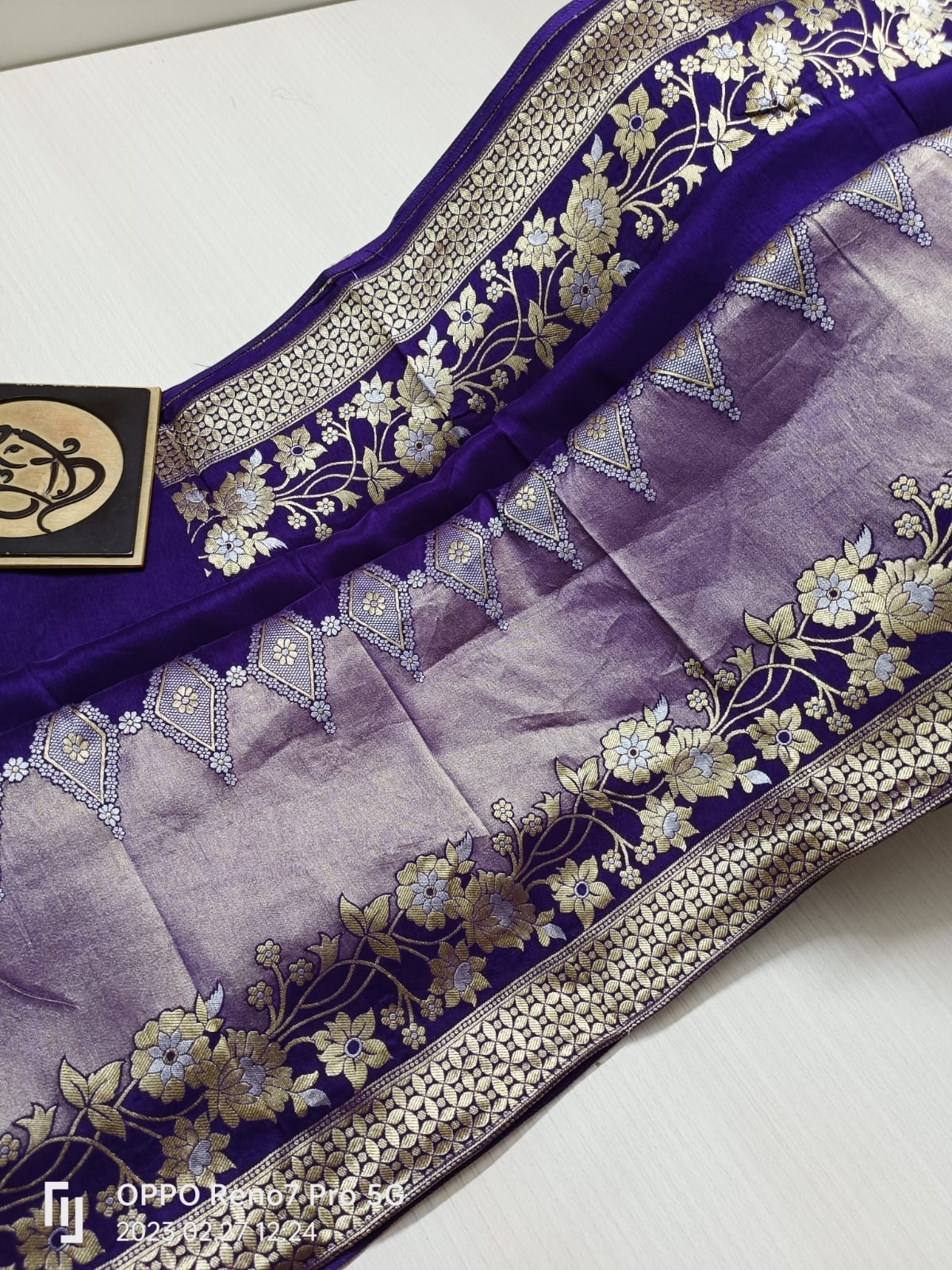 Floral Banarsi Monga saree
