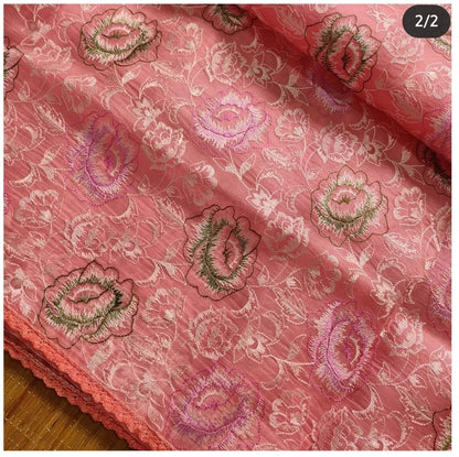 Leisha organza silk embroidery saree