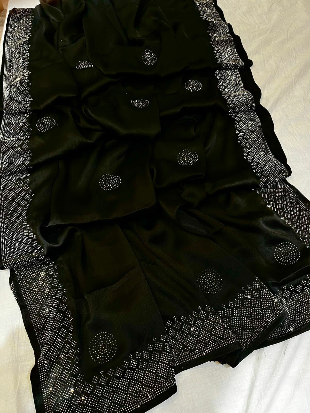 Satin partywear saree