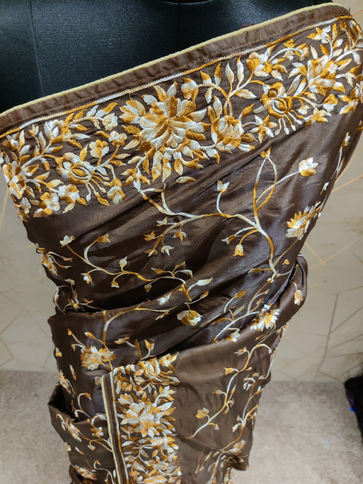 Parsi inspired Tussar saree/beautiful saree