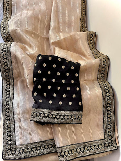 Laila tissue organza saree