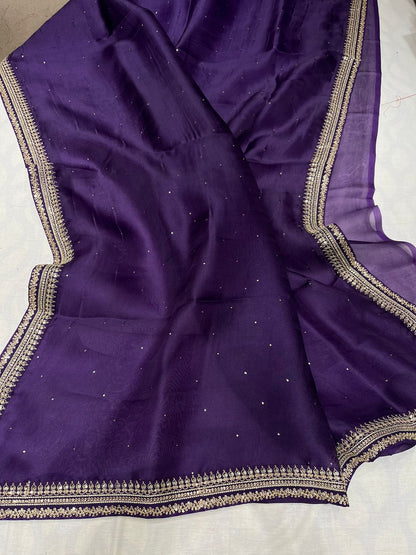 Rihana trendy organza saree
