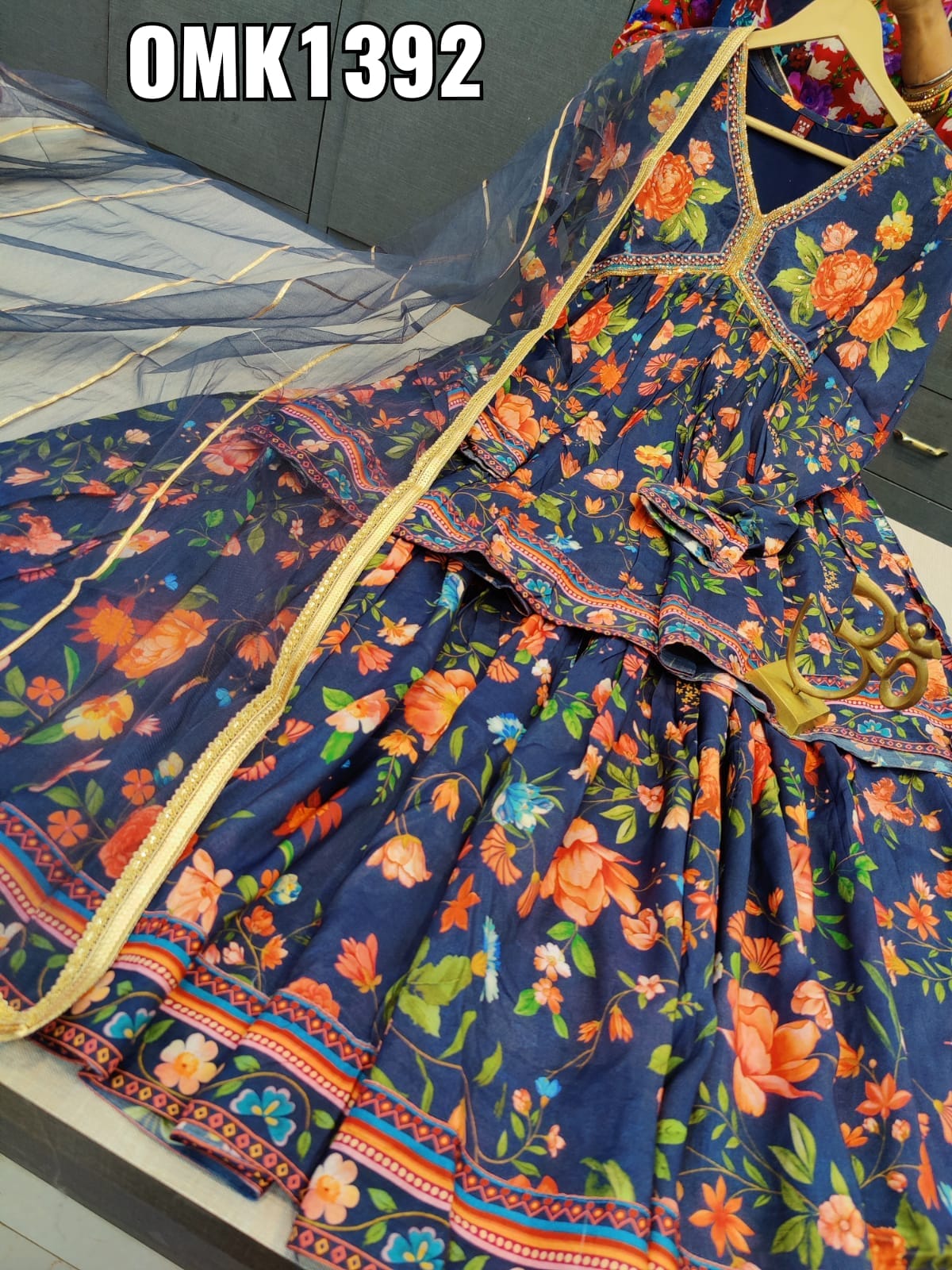 Varnia peplum sharara dress