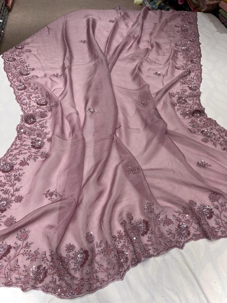 Alicia organza embroidered saree