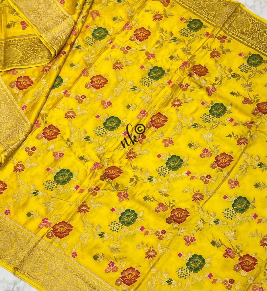 Silky Banarasi Meenakari saree