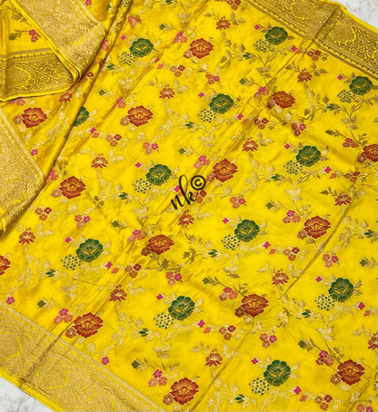 Silky Banarasi Meenakari saree