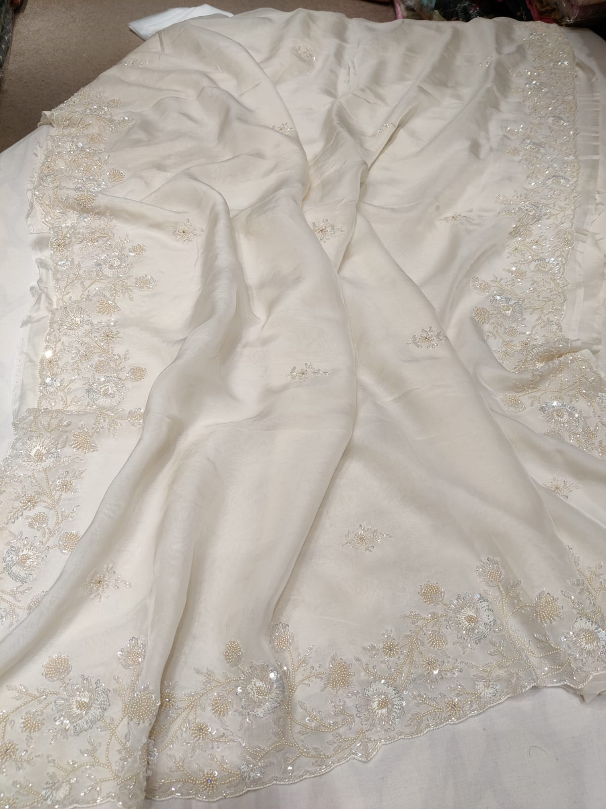 Alicia organza embroidered saree