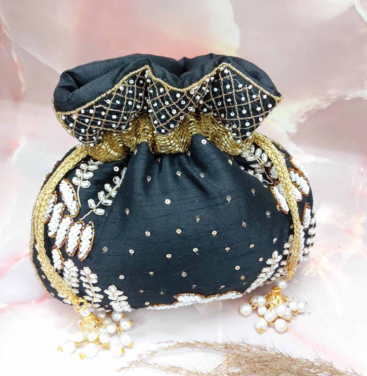 Aviksha embroidered potli handmade potlis designer potlis