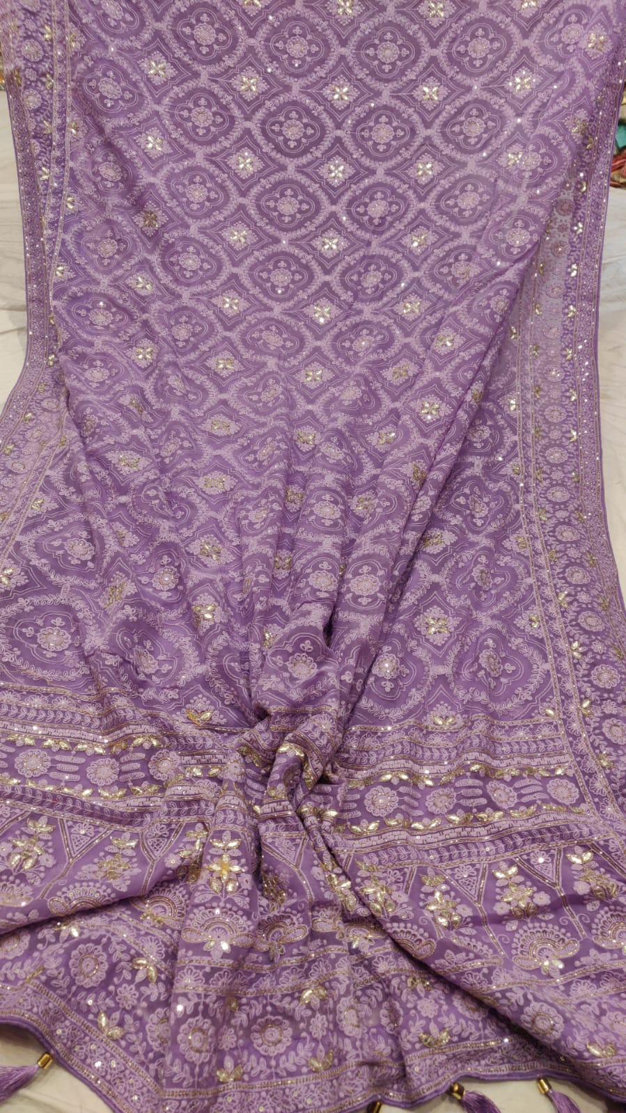Maliva chikankari beautiful saree
