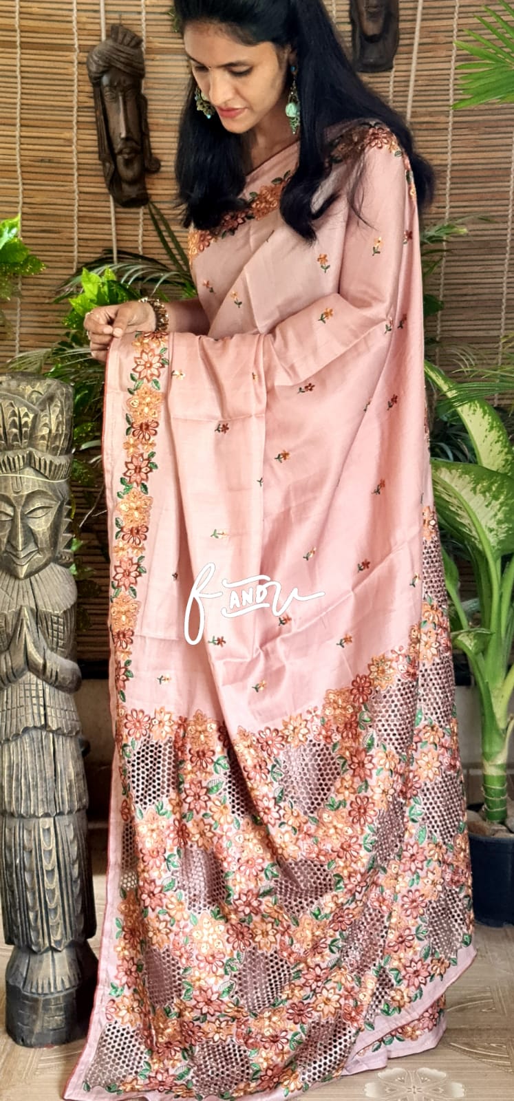 Soft tussar silk saree