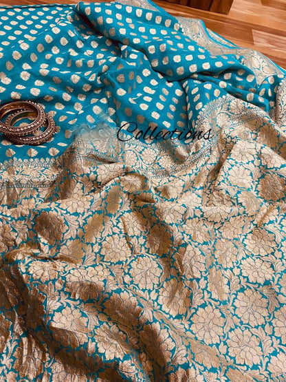 Firoza Banarsi weaved handloom saree