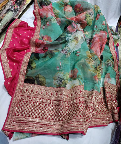 Digital floral printed sares