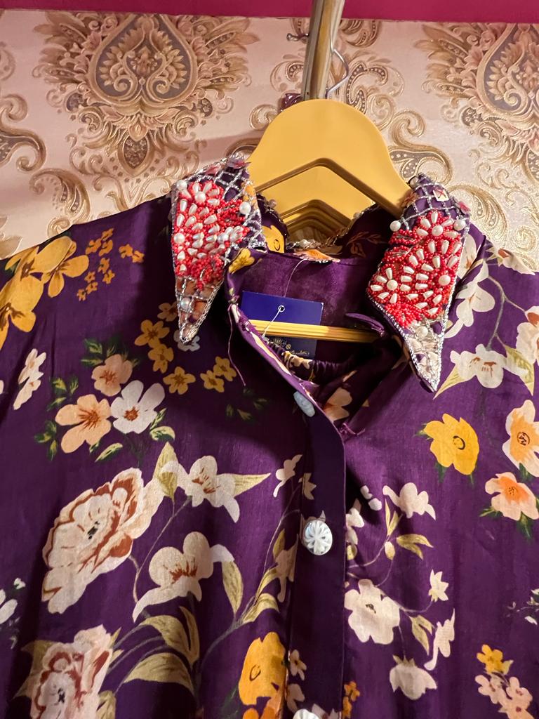 Vahida floral cord set
