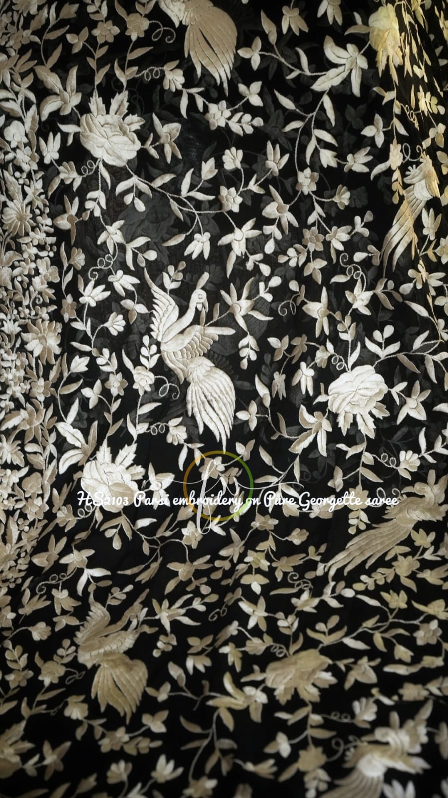 Derby Parsi inspired embroidery saree