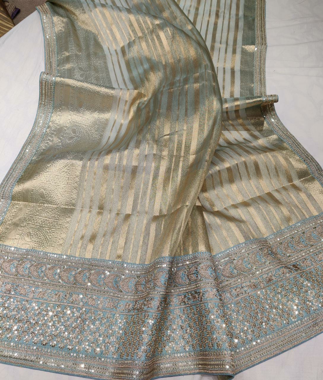 Nashel jari organza saree