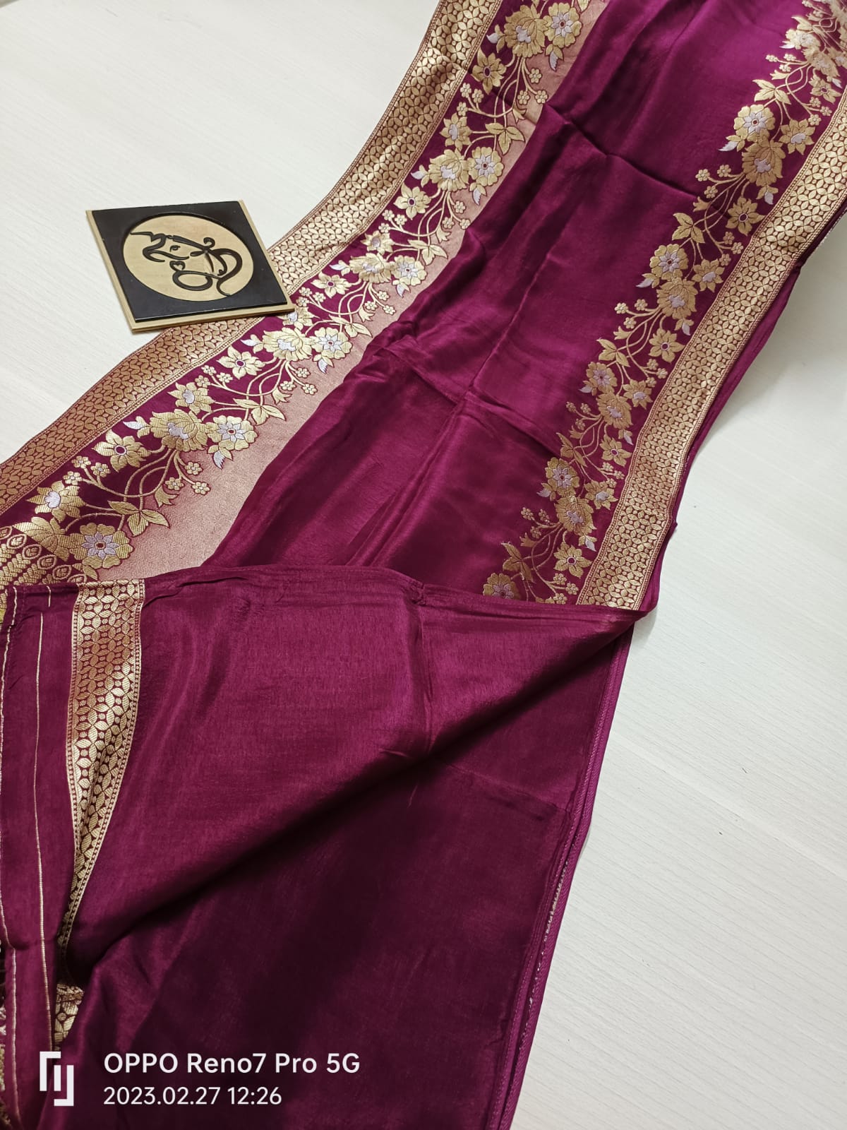 Floral Banarsi Monga saree