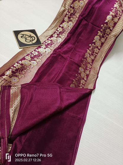 Floral Banarsi Monga saree