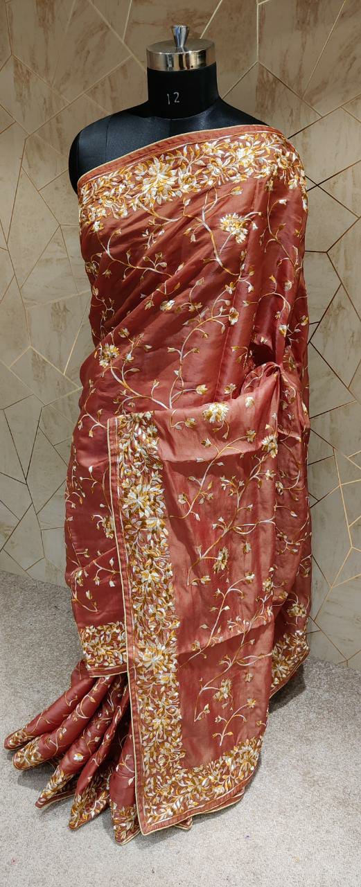 Parsi inspired Tussar saree/beautiful saree