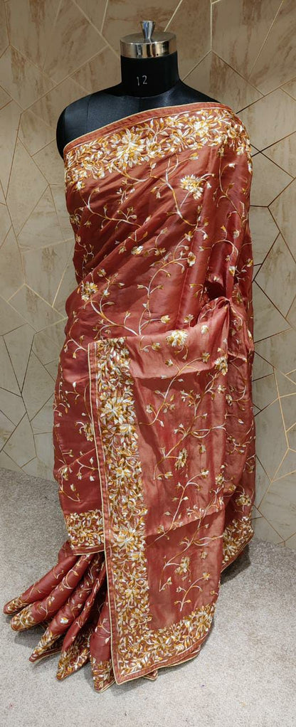 Parsi inspired Tussar saree/beautiful saree