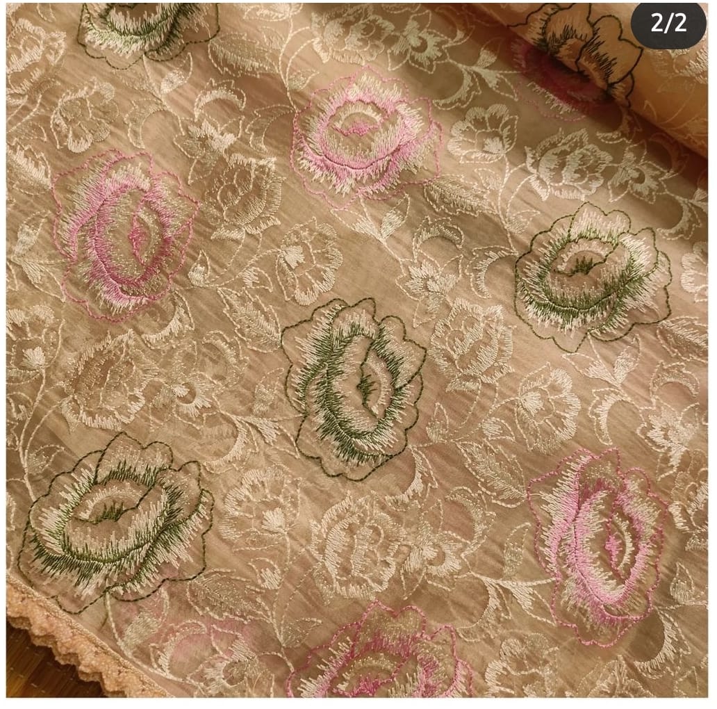 Leisha organza silk embroidery saree