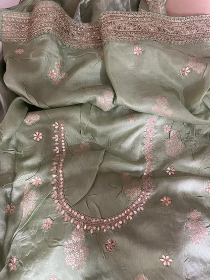Kalki inspired tissue organza saree