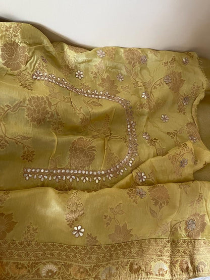 Kalki inspired tissue organza saree