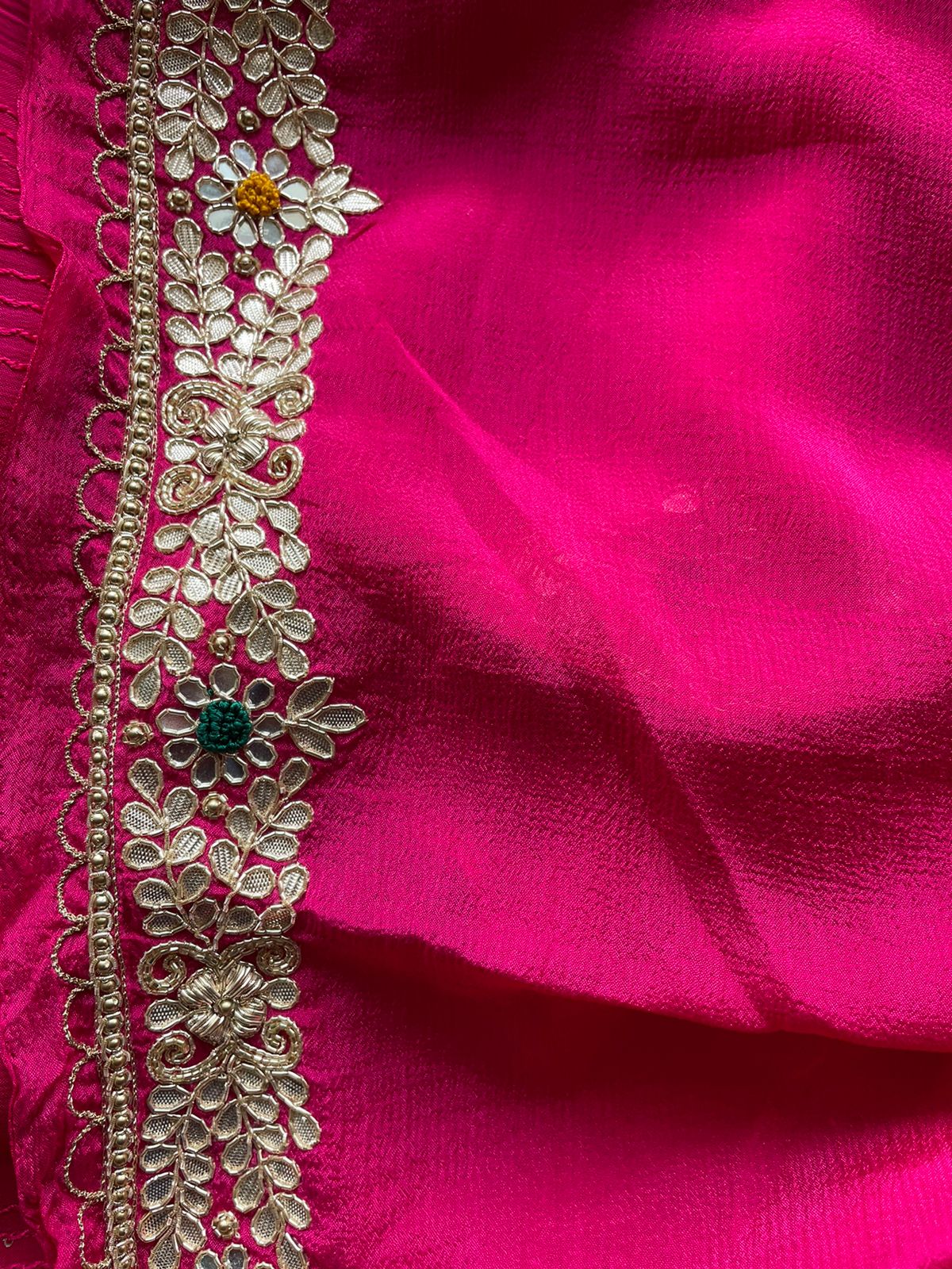 Harpreet satin gottapatti saree