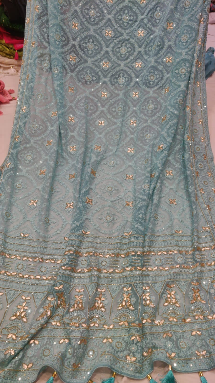 Ruhi chikankari saree