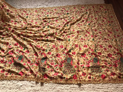 Yazmin chiffon inspired peacock saree