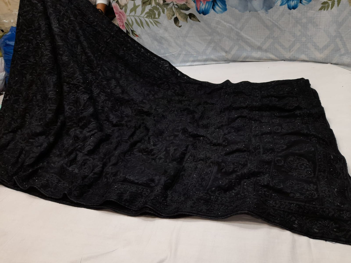 Kiara Lucknowi gorgette saree