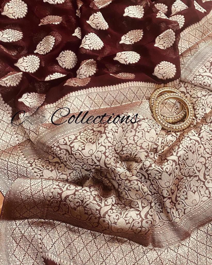 Almaira banarsi zari saree