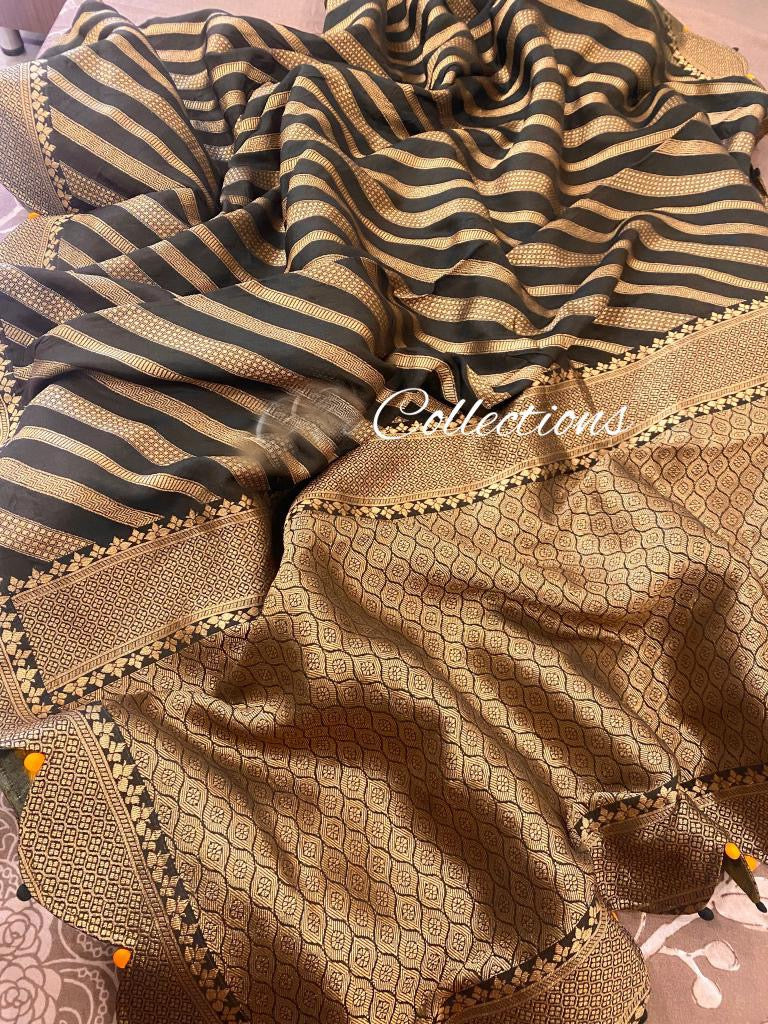 Livika gorgette Munga saree