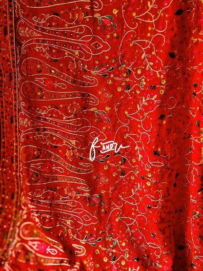 Paisley Kashmiri traditional saree