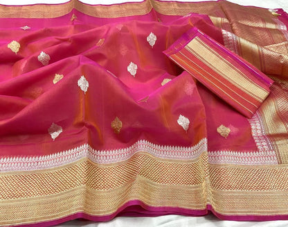 Dual Kora Banarsi saree