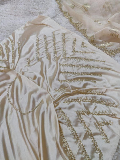 Organza foiled partywear saree
