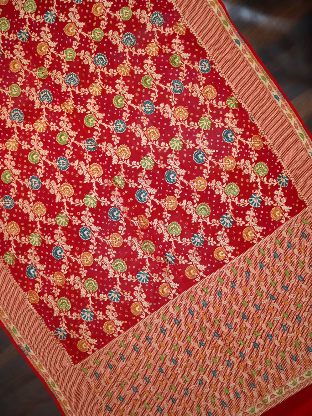 Durgesh khaddi Meenakari saree