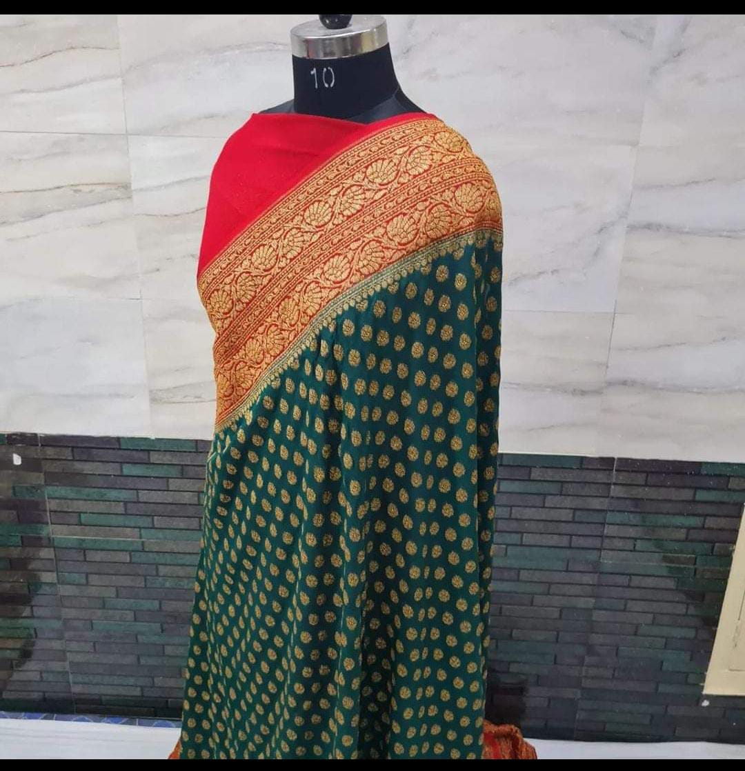 Khalida chiffon gorgette saree