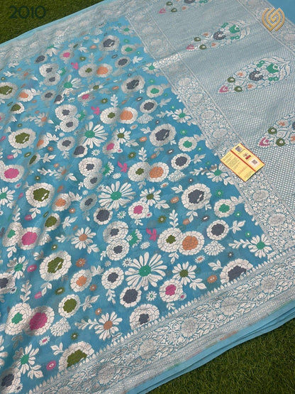 Heena tifli gorgette saree
