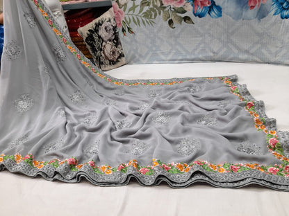 Farzania gorgette saree